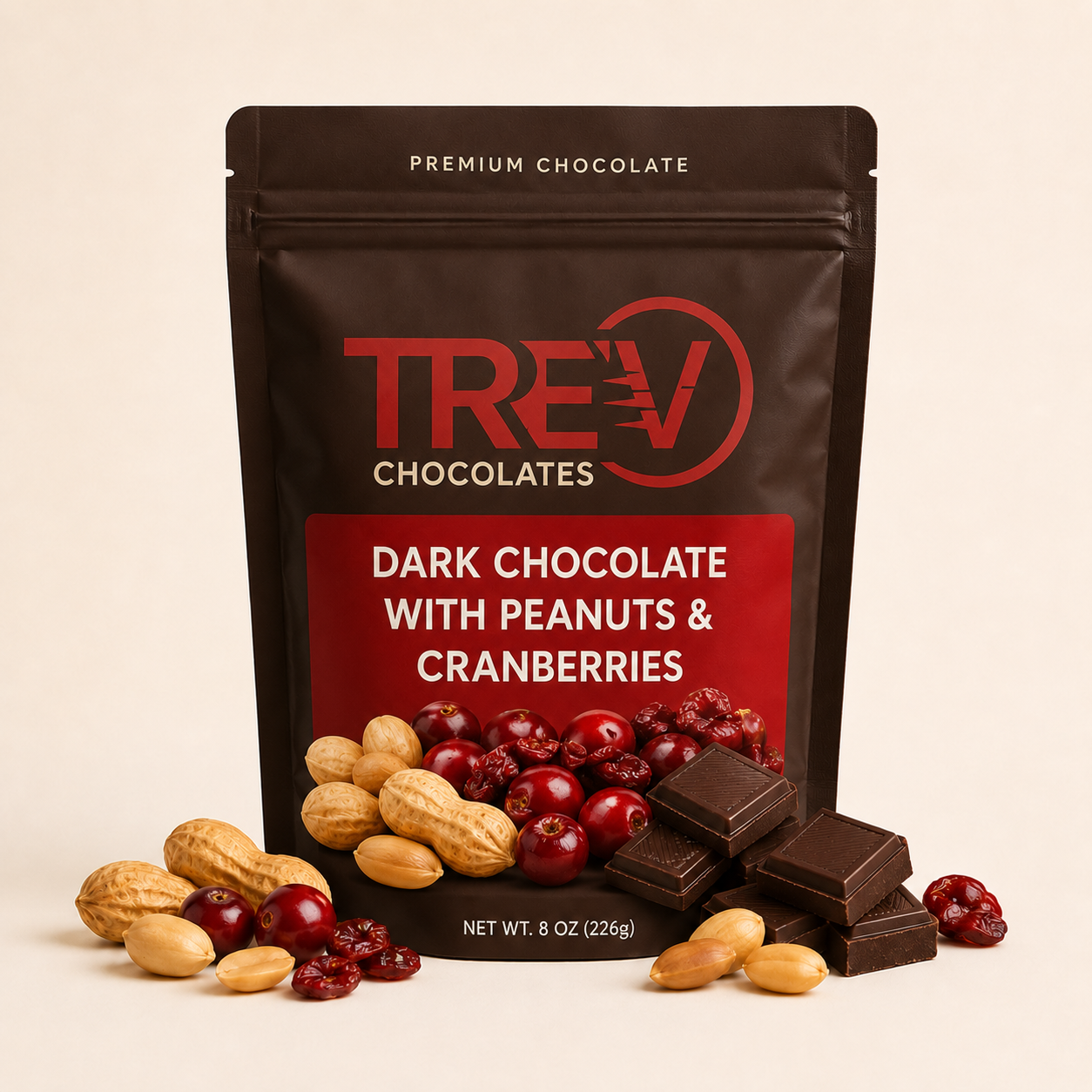 Dark Chocolate with Peanuts & Cranberries